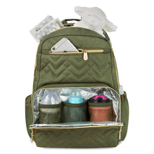 Load image into Gallery viewer, Fisher-Price Signature Morgan Backpack Diaper Bag - 	Olive
