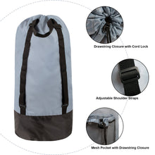 Load image into Gallery viewer, Wholesale Laundry Bag Backpack with Front Mesh Pocket - Grey
