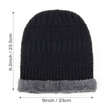 Load image into Gallery viewer, Ultra Warm Sherpa Knit Hat - Black
