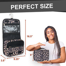 Load image into Gallery viewer, Travel Hanging Toiletry Bag - Leopard Print
