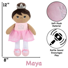 Load image into Gallery viewer, Bay Essentials Pink Princess Plush With Rattle
