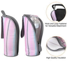 Load image into Gallery viewer, Baby Essentials Diaper Bag Tote 5 Piece Set Pink Rainbow Themed
