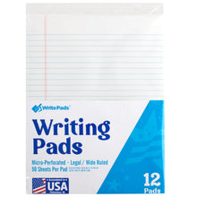 Load image into Gallery viewer, Letter Size Writing Pad Wide Ruled - 50 Sheets
