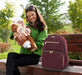 Load image into Gallery viewer, Fisher-Price Signature Morgan Backpack Diaper Bag - Burgundy
