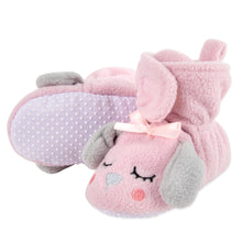 Load image into Gallery viewer, Baby Booties - Cozy Pink Puppy
