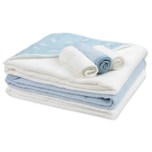 Load image into Gallery viewer, 6 Piece Hooded Bath Towel &amp; Wash Cloth Baby Bath Sets - Woodland Theme
