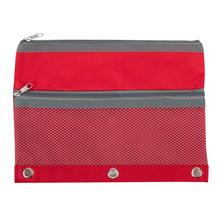 Load image into Gallery viewer, 3 Ring Binder Pencil Case with Mesh Pocket - 5 Colors
