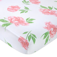 Load image into Gallery viewer, 2-Pack Baby Crib Mattress Fitted Sheets - Floral Pink
