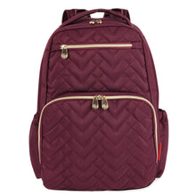 Load image into Gallery viewer, Fisher-Price Signature Morgan Backpack Diaper Bag - Burgundy
