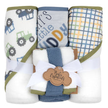 Load image into Gallery viewer, 6-pc. Baby Bath Set w/ Hooded Towel &amp; Wash Cloths - Daddy&#39;s Little Buddy
