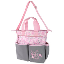 Load image into Gallery viewer, Baby Essentials 3 In 1 Pink Baby Girl Themed Diaper Bag
