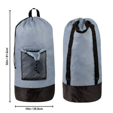 Load image into Gallery viewer, Wholesale Laundry Bag Backpack with Front Mesh Pocket - Grey
