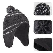 Load image into Gallery viewer, Adult Toboggan Winter Hat with Ear Flaps  - 3 Prints
