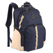 Load image into Gallery viewer, Baby Essentials Two Tone Diaper Bag Backpack w Changing Pad - Navy
