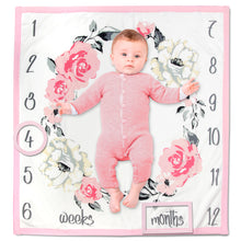 Load image into Gallery viewer, Photo Op Milestone Blanket - Pink Floral
