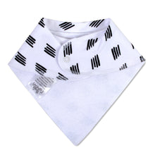 Load image into Gallery viewer, 6-Pack Baby Bandana Bibs - Black &amp; White
