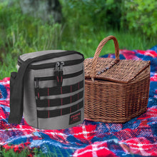 Load image into Gallery viewer, Fridge Pak 6 Can Printed Cooler Bag With Front Daisy Chain - 2 Colors
