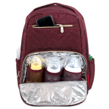 Load image into Gallery viewer, Fisher-Price Signature Morgan Backpack Diaper Bag - Burgundy
