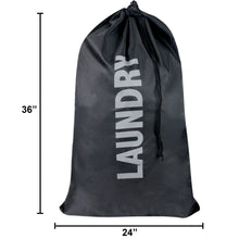 Load image into Gallery viewer, Wholesale &quot;Laundry&quot; Graphic Drawstring Laundry Bag 2-Pack - Black
