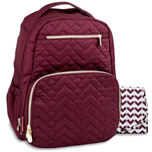 Load image into Gallery viewer, Fisher-Price Signature Morgan Backpack Diaper Bag - Burgundy
