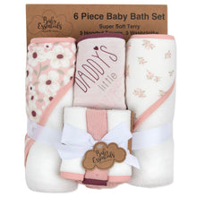 Load image into Gallery viewer, 6-pc. Baby Bath Set w/ Hooded Towel &amp; Wash Cloths - Daddy&#39;s Little Sweetie
