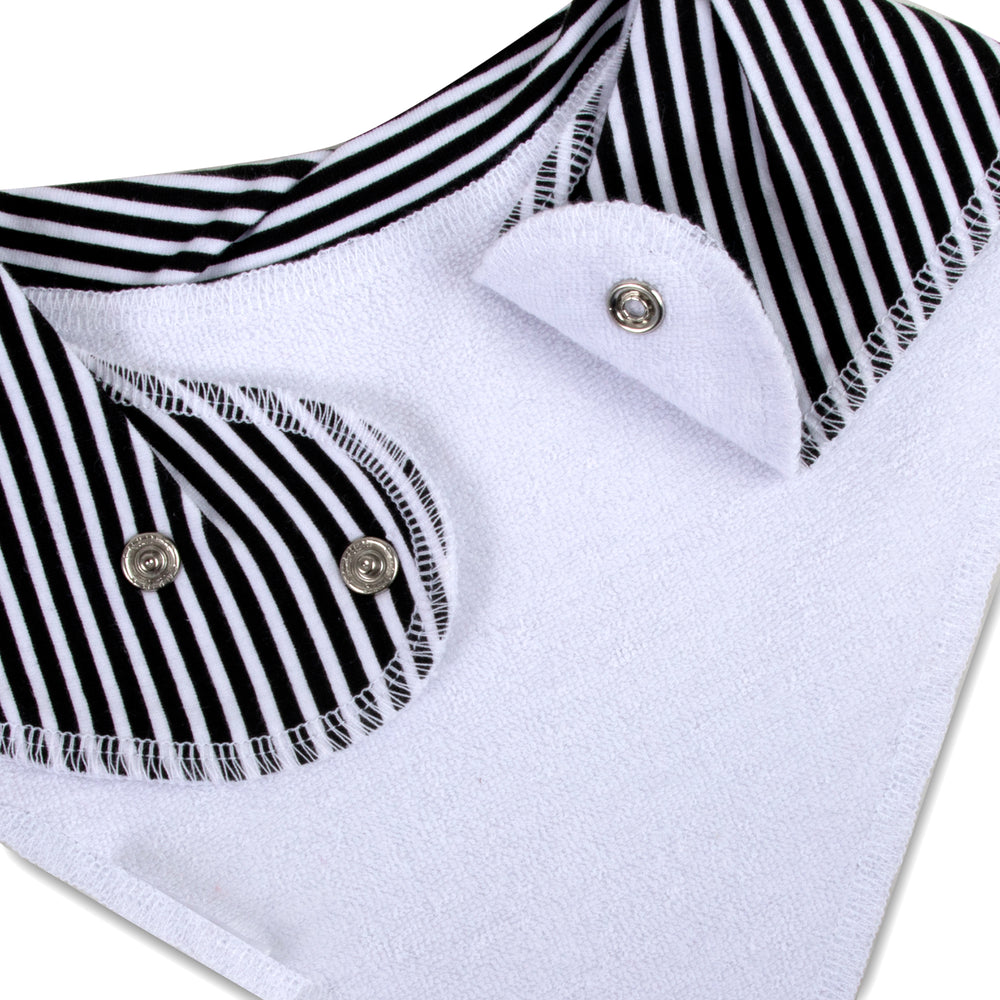 6-Pack Baby Bandana Bibs - Black & White