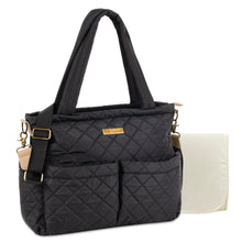 Load image into Gallery viewer, Baby Essentials Quilted Diaper Bag Tote 2 Piece Set
