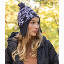 Load image into Gallery viewer, Adult Toboggan Winter Hat with Ear Flaps  - 3 Prints
