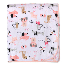 Load image into Gallery viewer, Baby Fleece Blankets 36&quot; x 30&quot; - Pink Puppy
