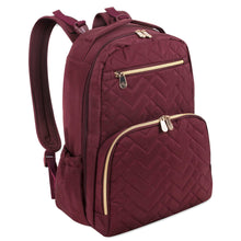 Load image into Gallery viewer, Fisher-Price Signature Morgan Backpack Diaper Bag - Burgundy
