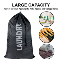 Load image into Gallery viewer, Wholesale &quot;Laundry&quot; Graphic Drawstring Laundry Bag 2-Pack - Black
