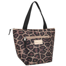 Load image into Gallery viewer, Fridge Pak Leopard/Striped Lunch Tote Bag
