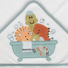 Load image into Gallery viewer, 6 Piece Hooded Towel &amp; Wash Cloth Baby Bath Sets - Little Dinosaurs
