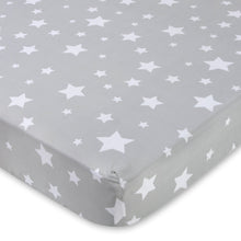 Load image into Gallery viewer, 2-Pack Baby Crib Mattress Fitted Sheets - Grey Sky
