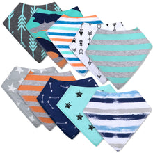 Load image into Gallery viewer, 10-Pack Baby Bandana Bibs - Boys
