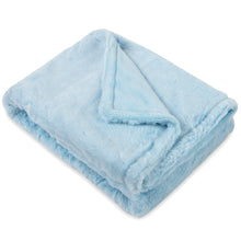 Load image into Gallery viewer, Baby 2 Piece Set Fleece Blankets 36&quot; x 30&quot; &amp; Snuggler - Blue Puppy
