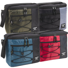 Load image into Gallery viewer, Fridge Pak 12 Can Bungee Cooler Bag With Front Zippered Pocket - 4 Colors
