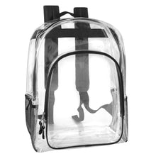 Load image into Gallery viewer, Wholesale Deluxe 17 Inch Clear Backpack With Side Pockets
