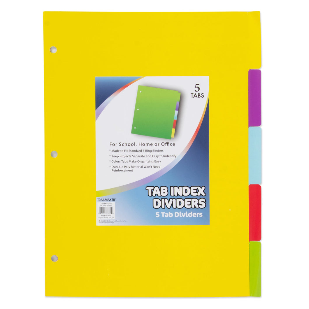 Wholesale 5 Pack Tab Index Dividers