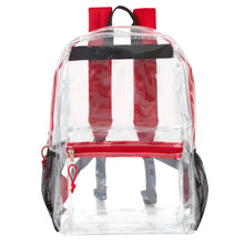 Load image into Gallery viewer, Classic 17 Inch Clear Backpack - Red
