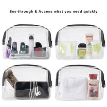 Load image into Gallery viewer, Wholesale Clear Travel Cosmetic Toiletry Bag
