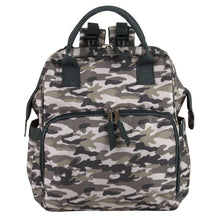 Load image into Gallery viewer, Wholesale Baby Essentials Tote Convertible Wide Opening Backpack - Camo
