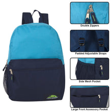 Load image into Gallery viewer, Wholesale 18 Inch Trailmaker Two Tone Backpack with Side Mesh Pocket
