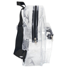 Load image into Gallery viewer, Mini 12 Inch Clear Backpack - Black
