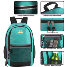 Load image into Gallery viewer, Wholesale 18 Inch Multi Pocket Reflective Backpack -  Girls 3 Colors
