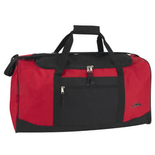 Load image into Gallery viewer, Wholesale 24 Inch Double Zip Pocket Duffle Bag - 3 Assorted Colors
