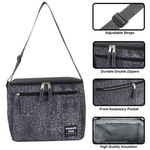 Load image into Gallery viewer, Fridge Pak 12 Can Heather Cooler Bag With Front Zippered Pocket - 2 Colors
