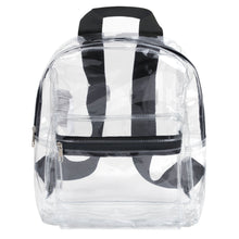 Load image into Gallery viewer, Mini 12 Inch Clear Backpack - Black
