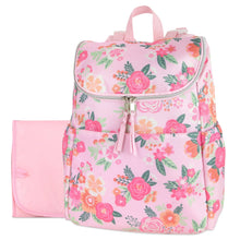 Load image into Gallery viewer, Wholesale Baby Essentials Wide Opening Diaper Backpack -  Pink Floral
