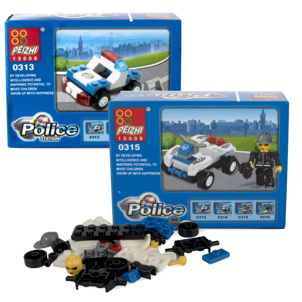 Micro Blocks Police Vehicles - 2 Styles